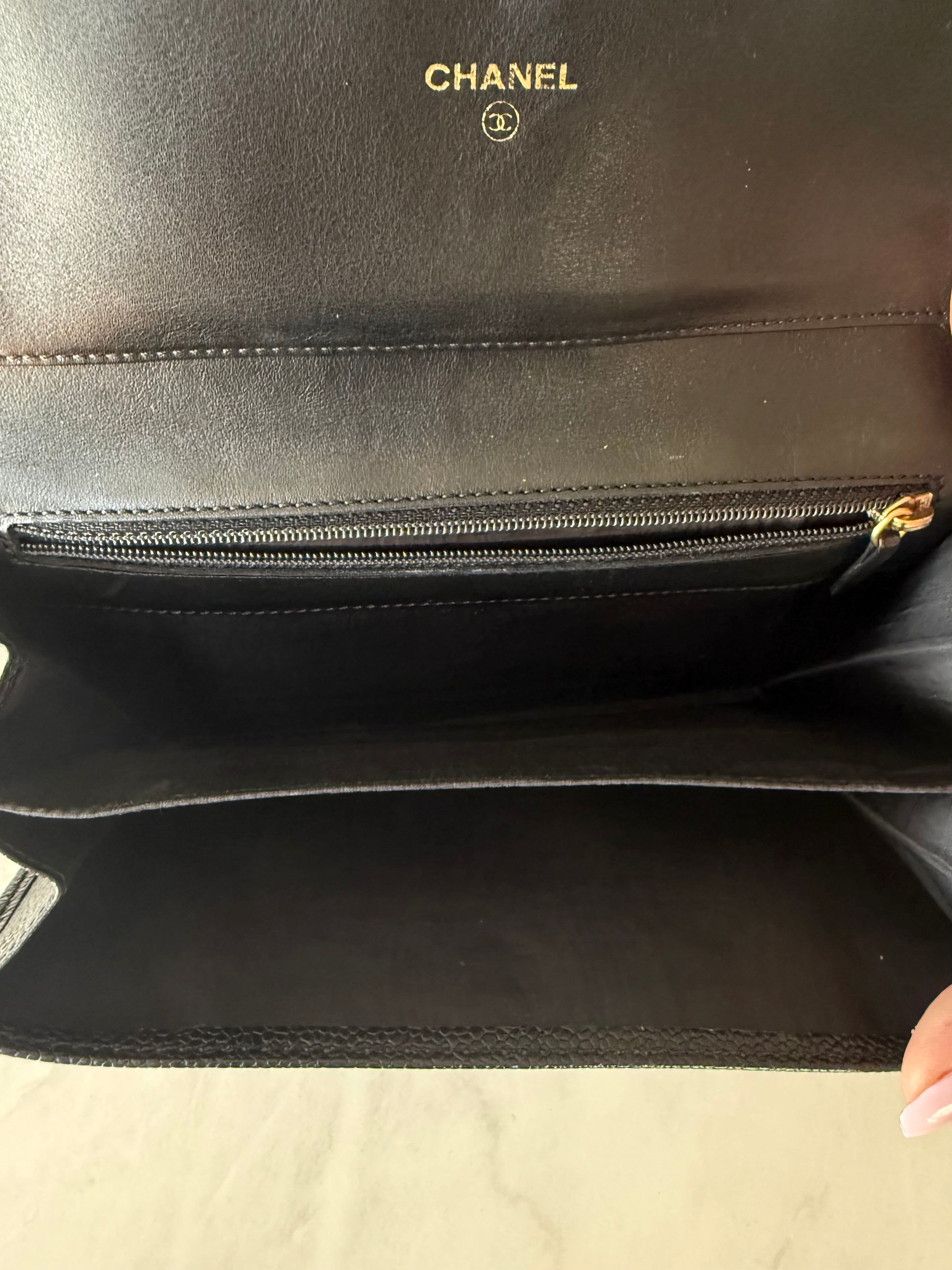 Black Chanel Caviar Clutch