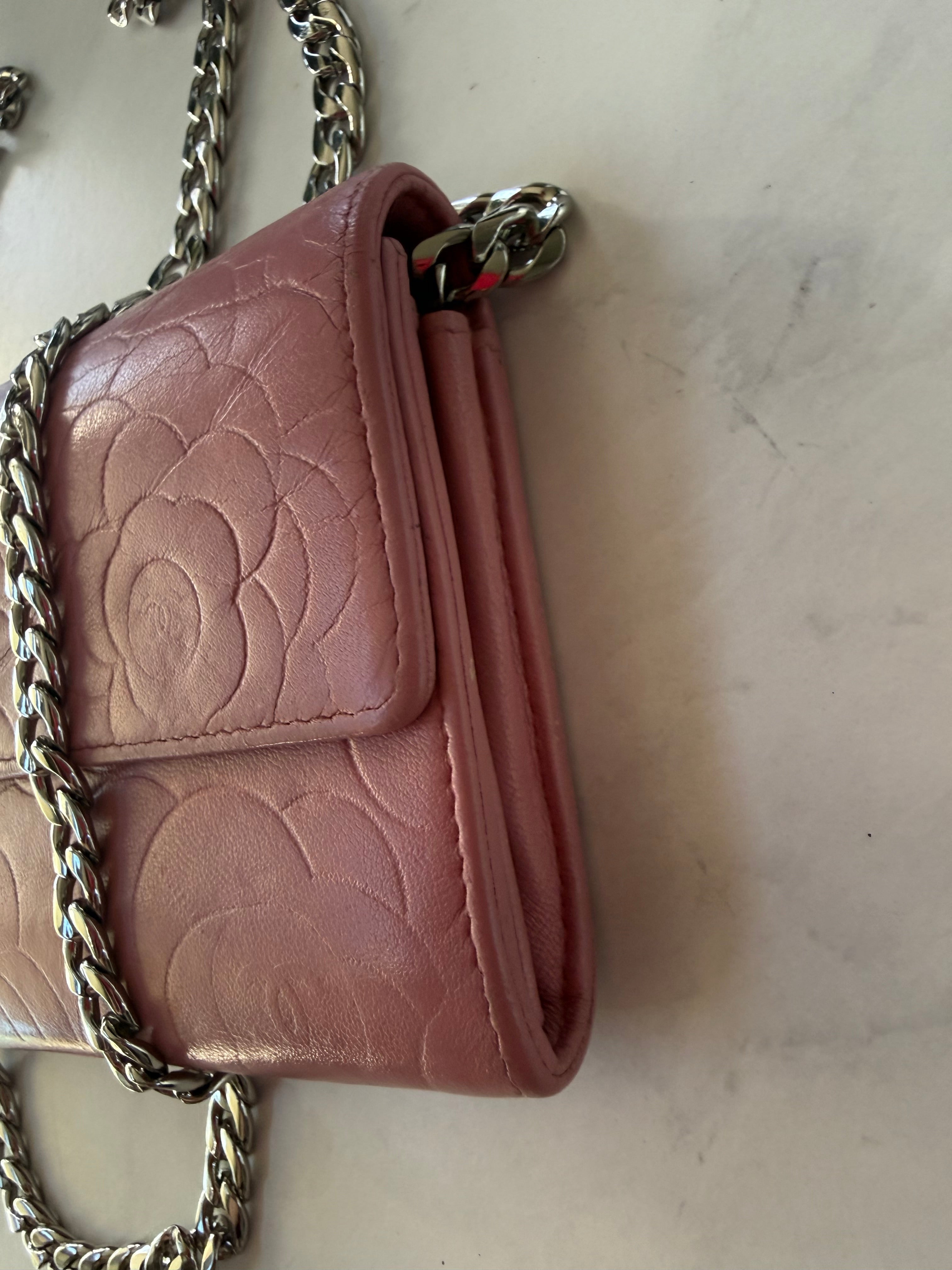 Preloved Pink Chanel Lambskin Wallet SHW