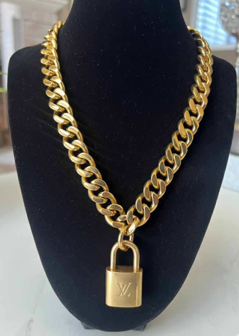 Authentic Louis Vuitton Lock Necklace