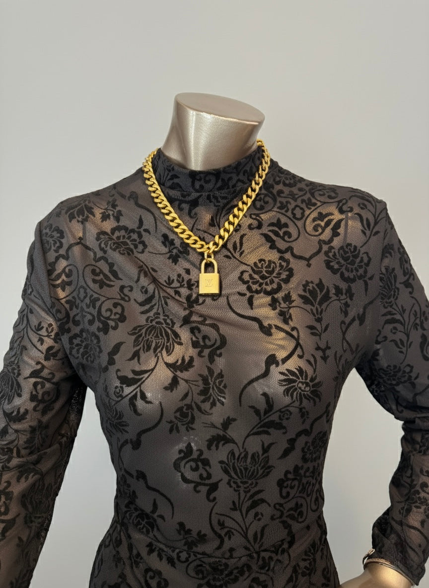 Authentic Louis Vuitton Lock Necklace