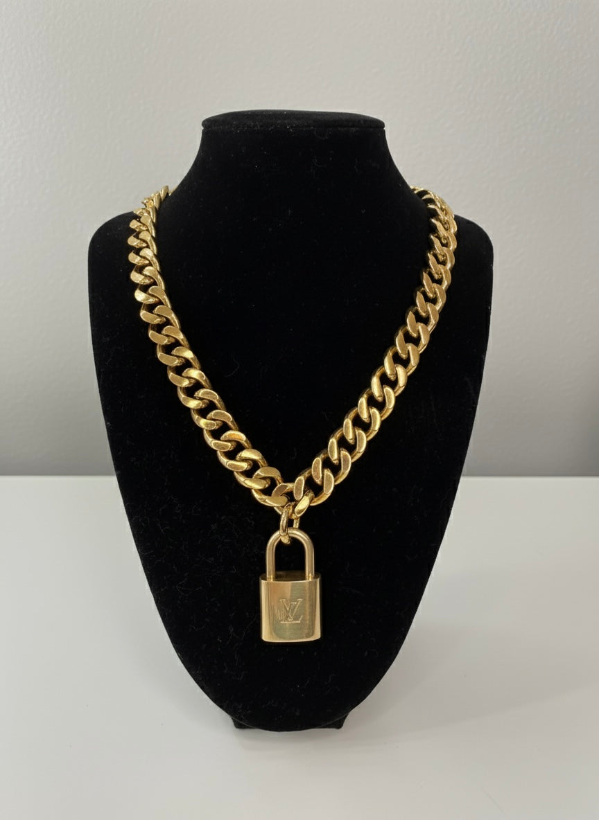 Authentic Louis Vuitton Lock Necklace