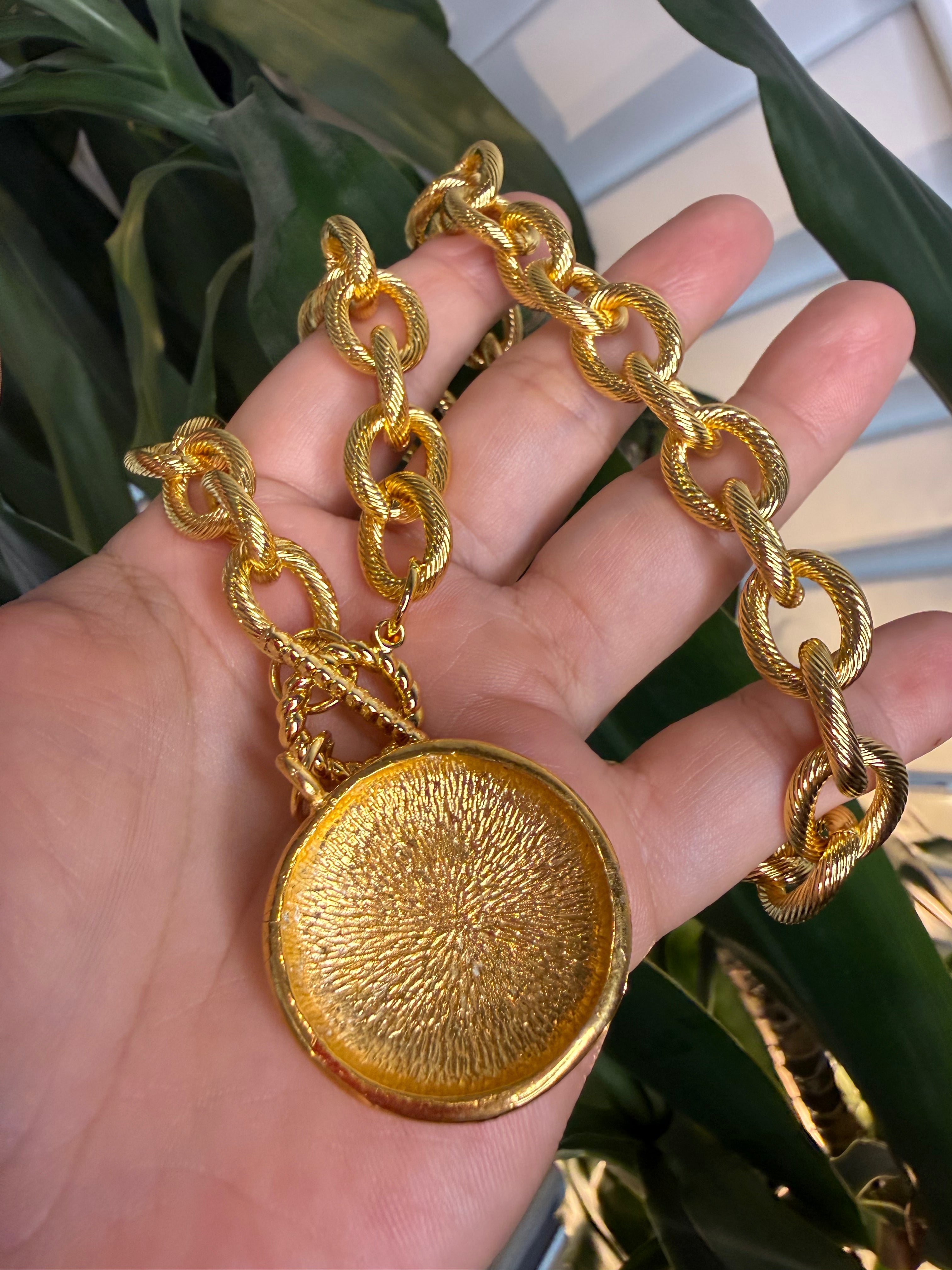 Authentic Upcycled Chanel Pendant Necklace