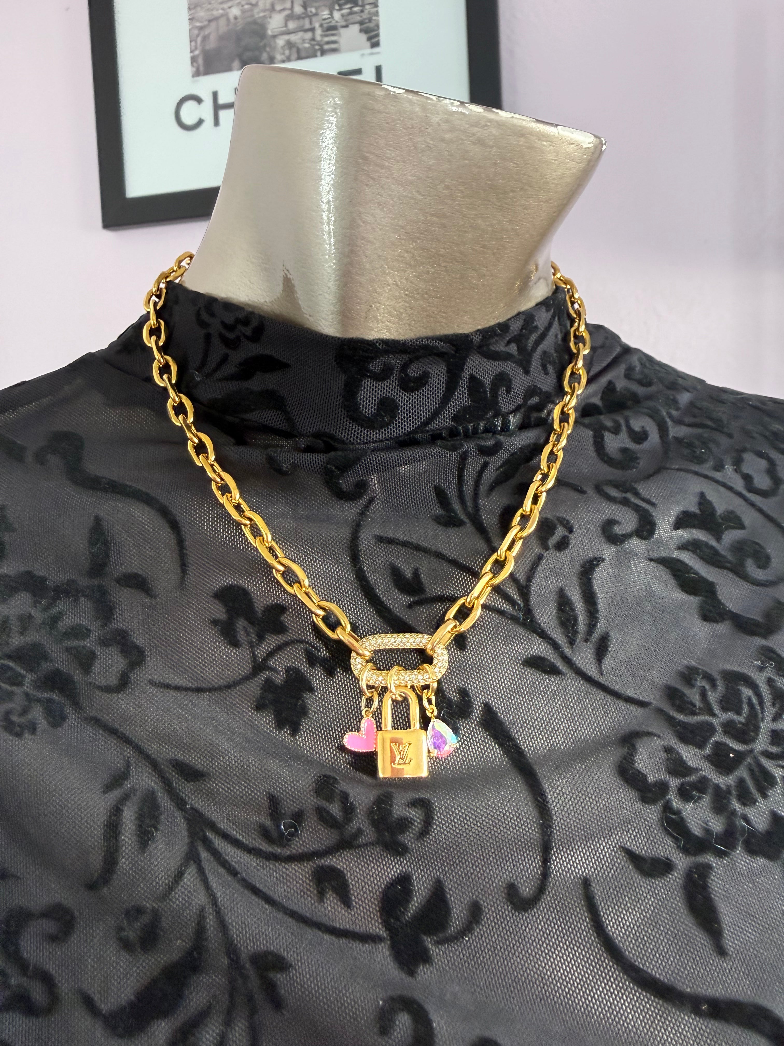 Repurpose LV Lock Charm Necklace