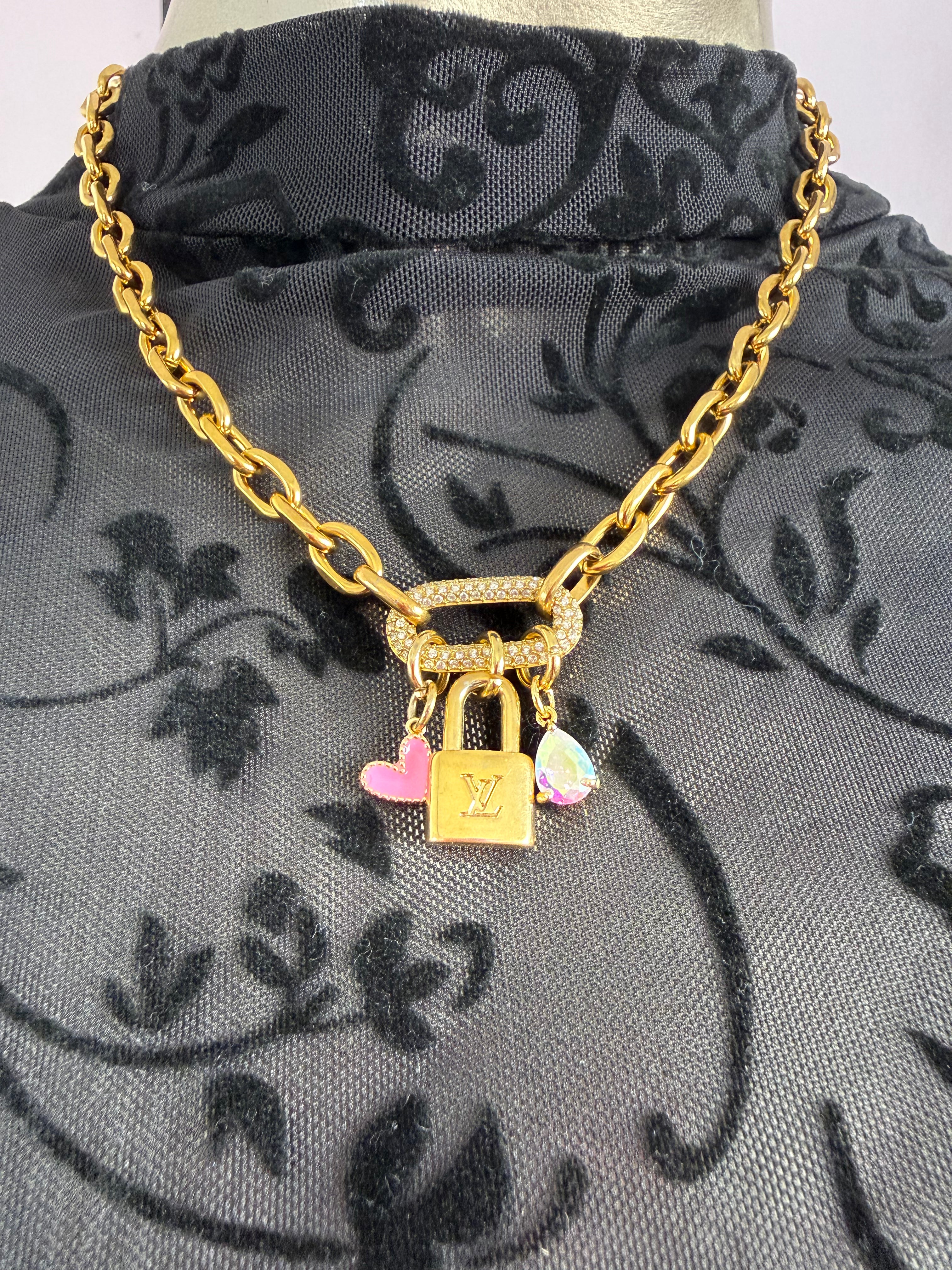 Repurpose LV Lock Charm Necklace