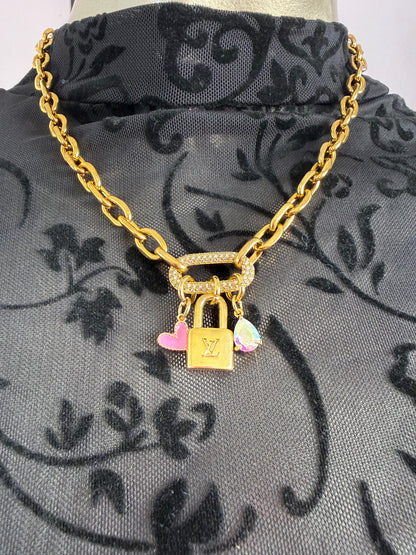 Repurpose LV Lock Charm Necklace