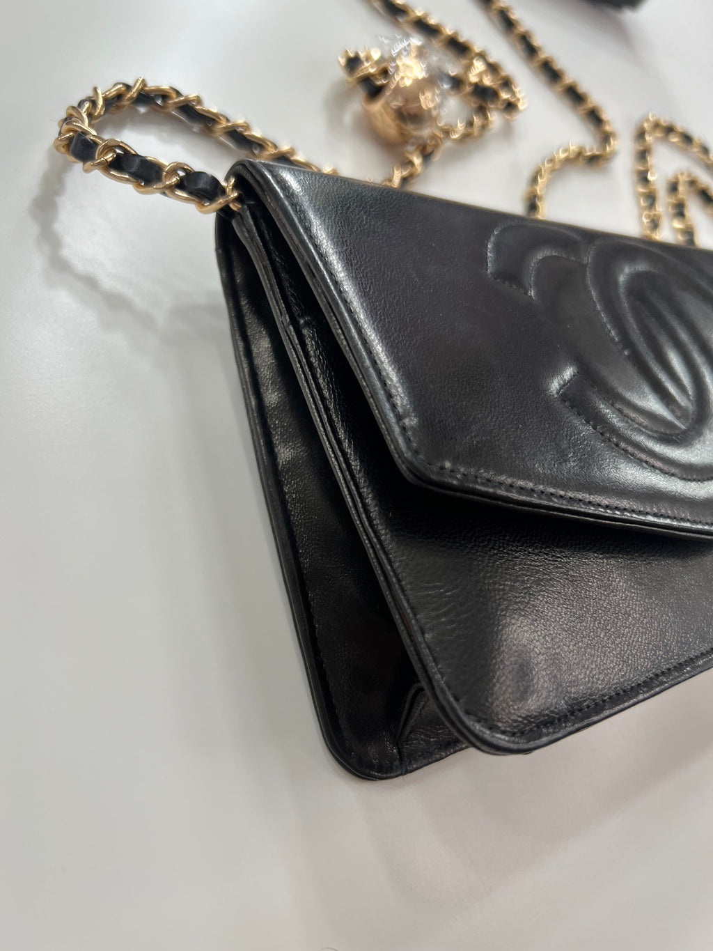 Black Chanel Timeless Lambskin Clutch