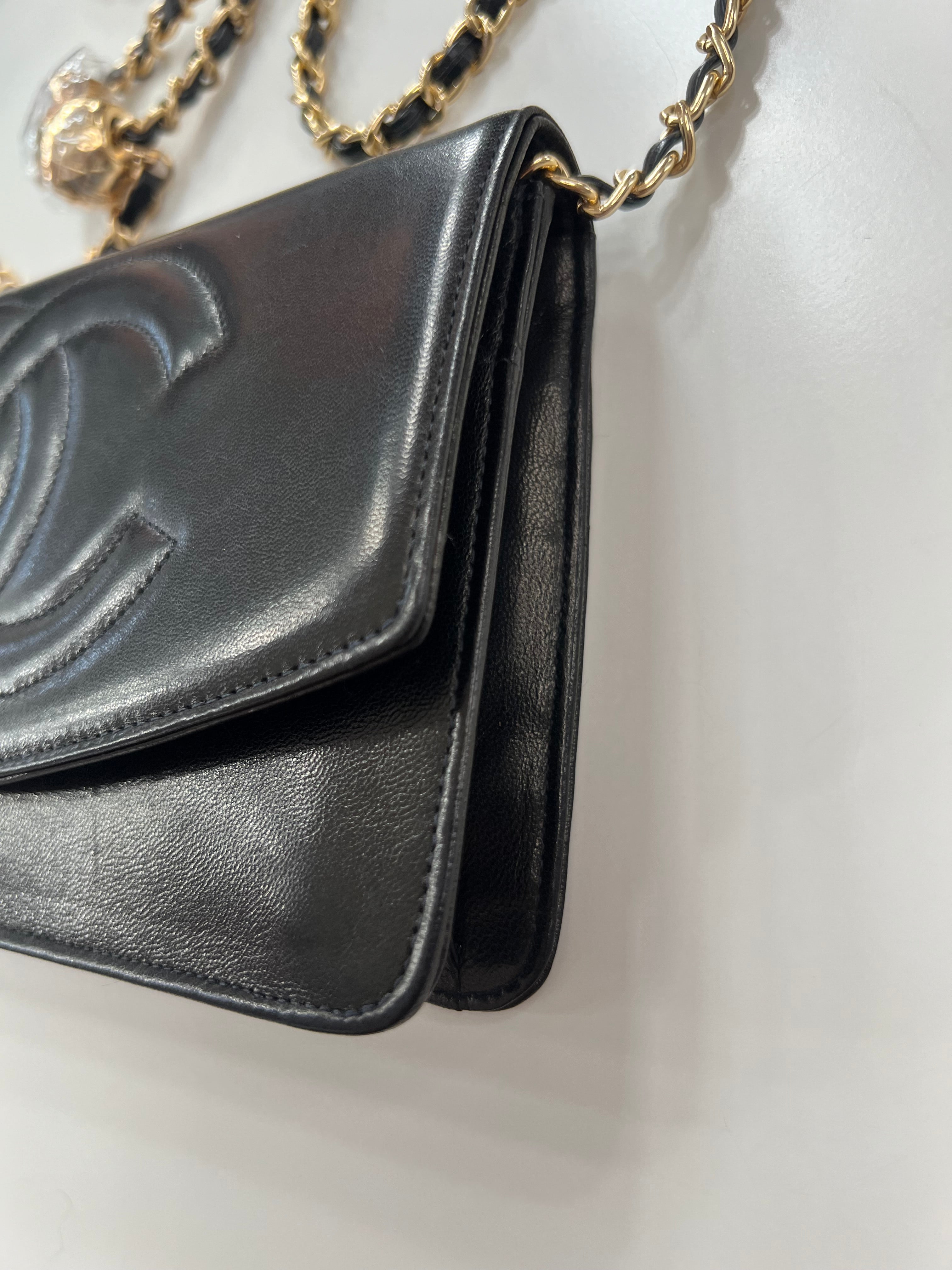 Black Chanel Timeless Lambskin Clutch
