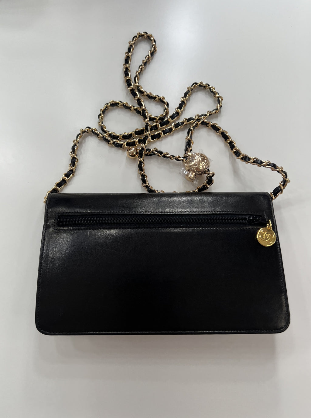 Black Chanel Timeless Lambskin Clutch