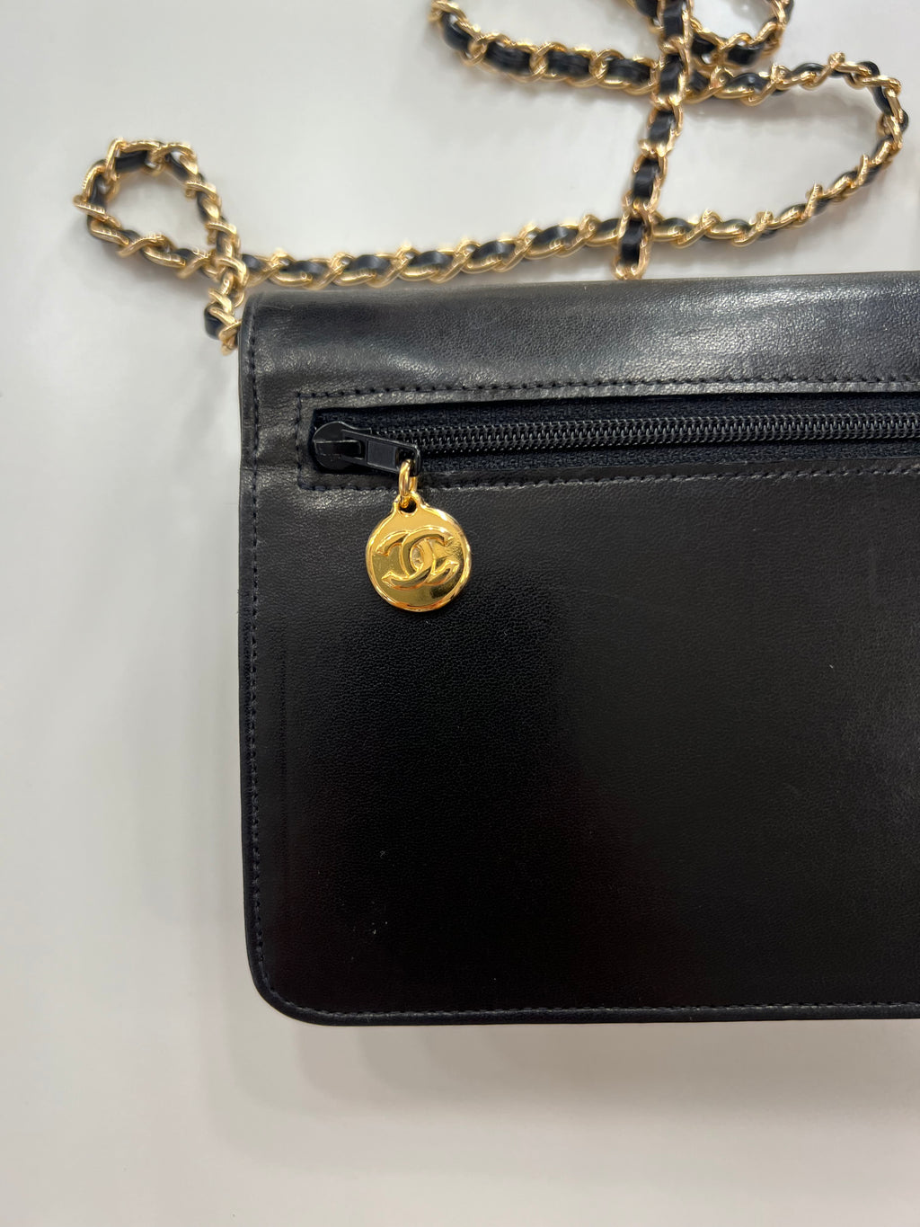 Black Chanel Timeless Lambskin Clutch