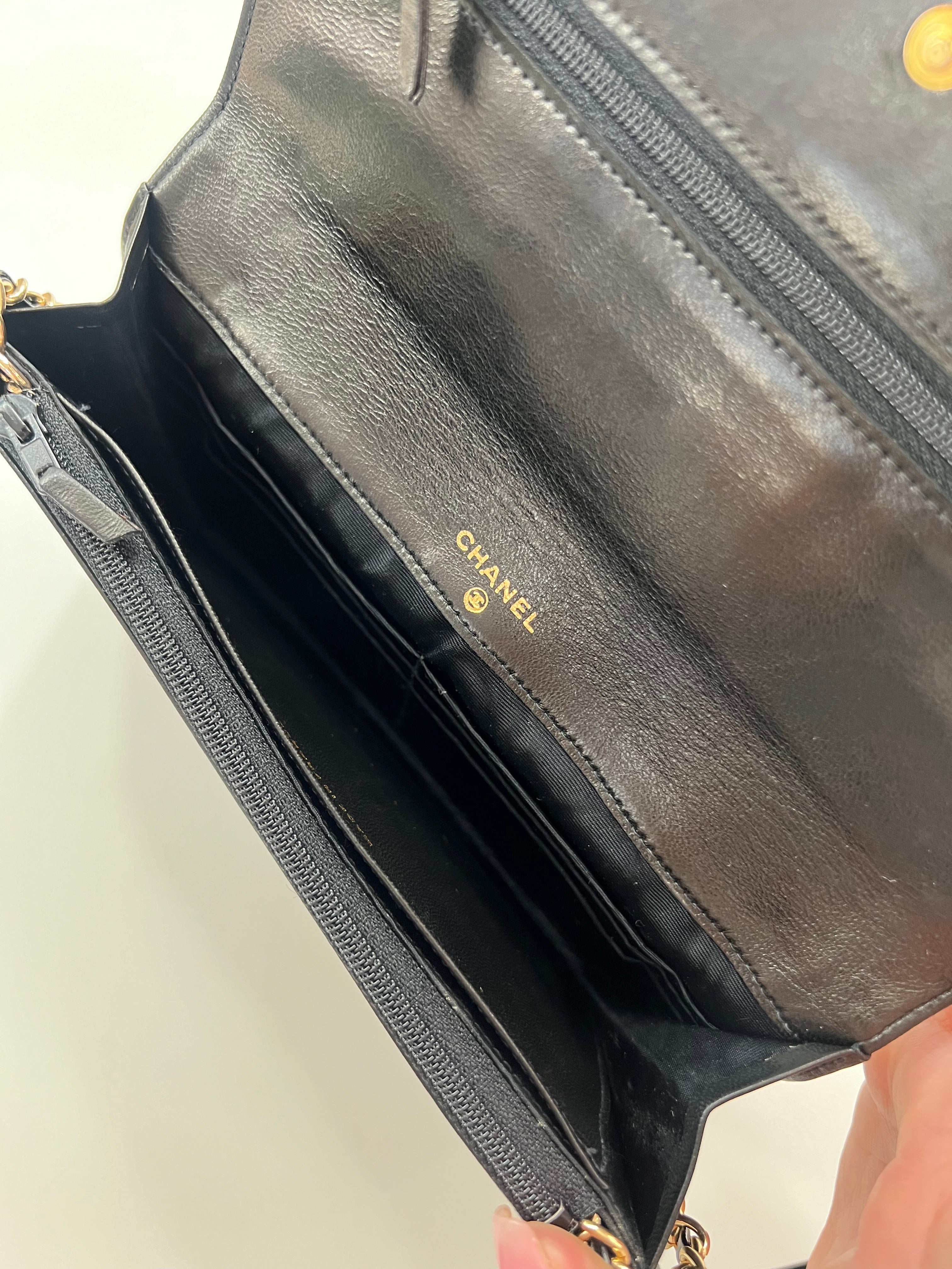Black Chanel Timeless Lambskin Clutch