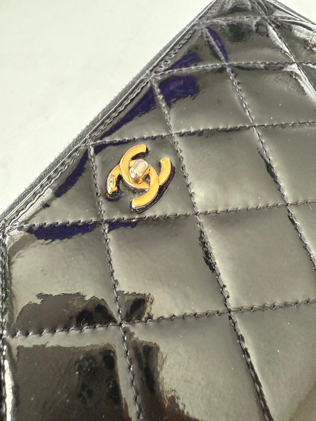 Black Chanel Patent Leather Wallet