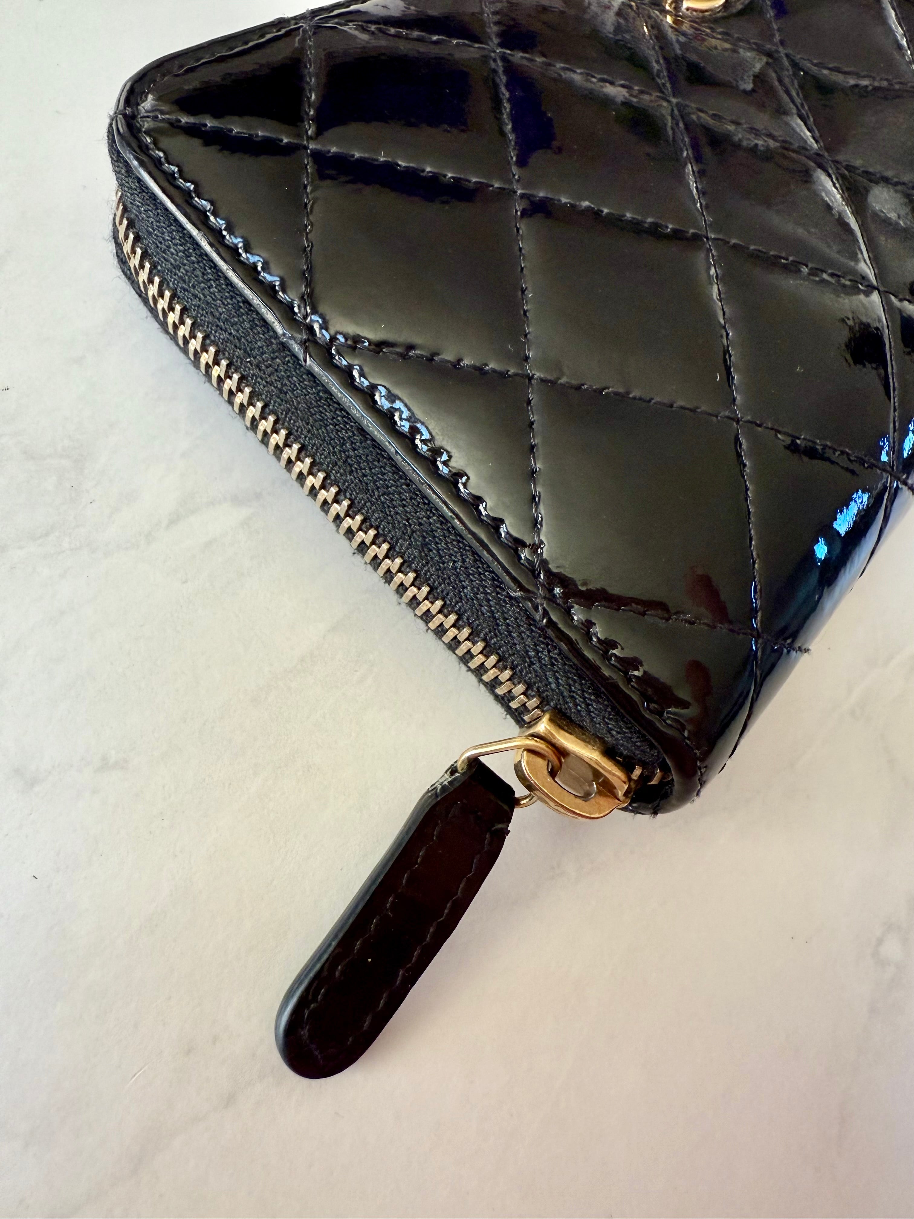 Black Chanel Patent Leather Wallet