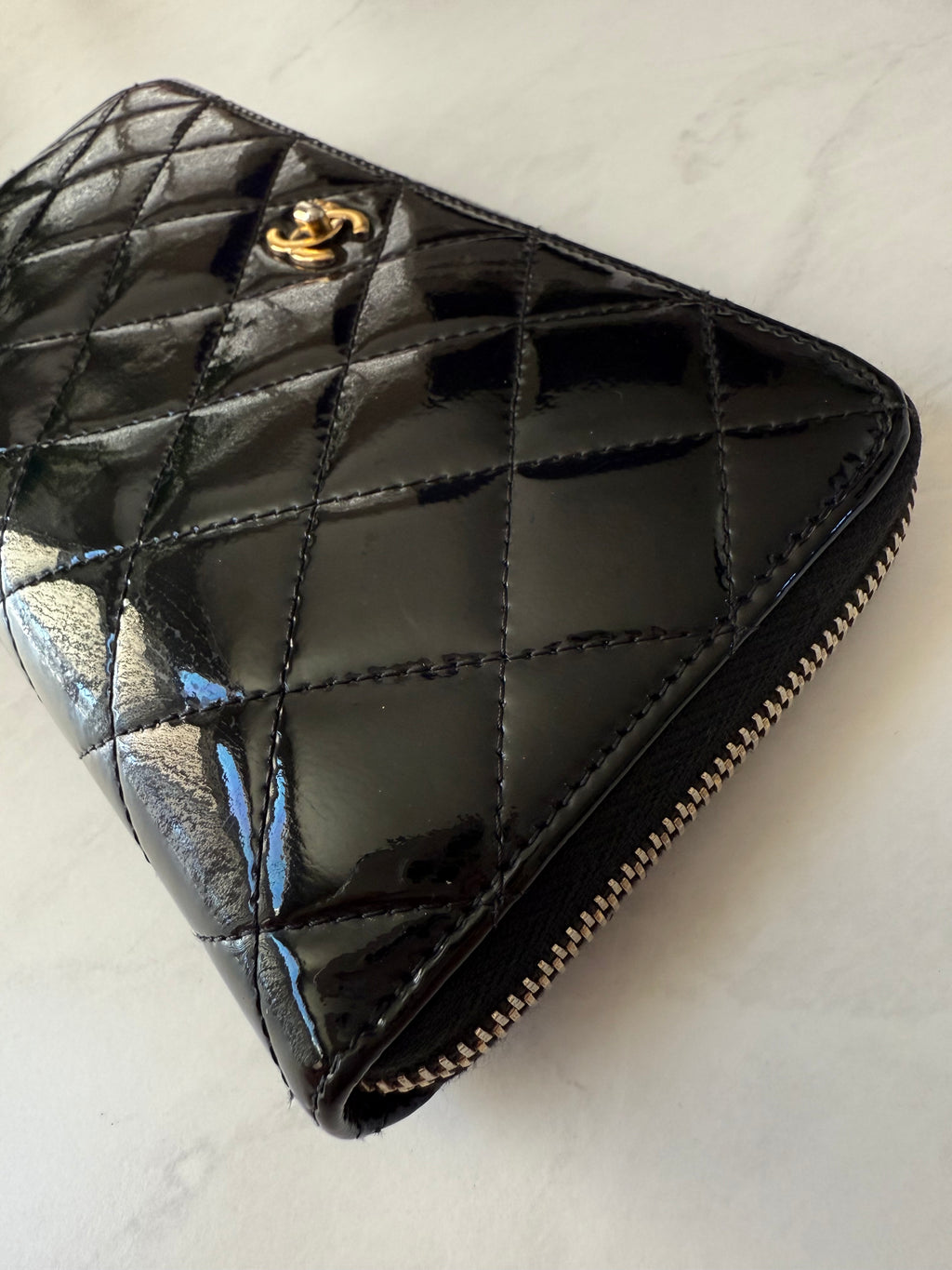 Black Chanel Patent Leather Wallet