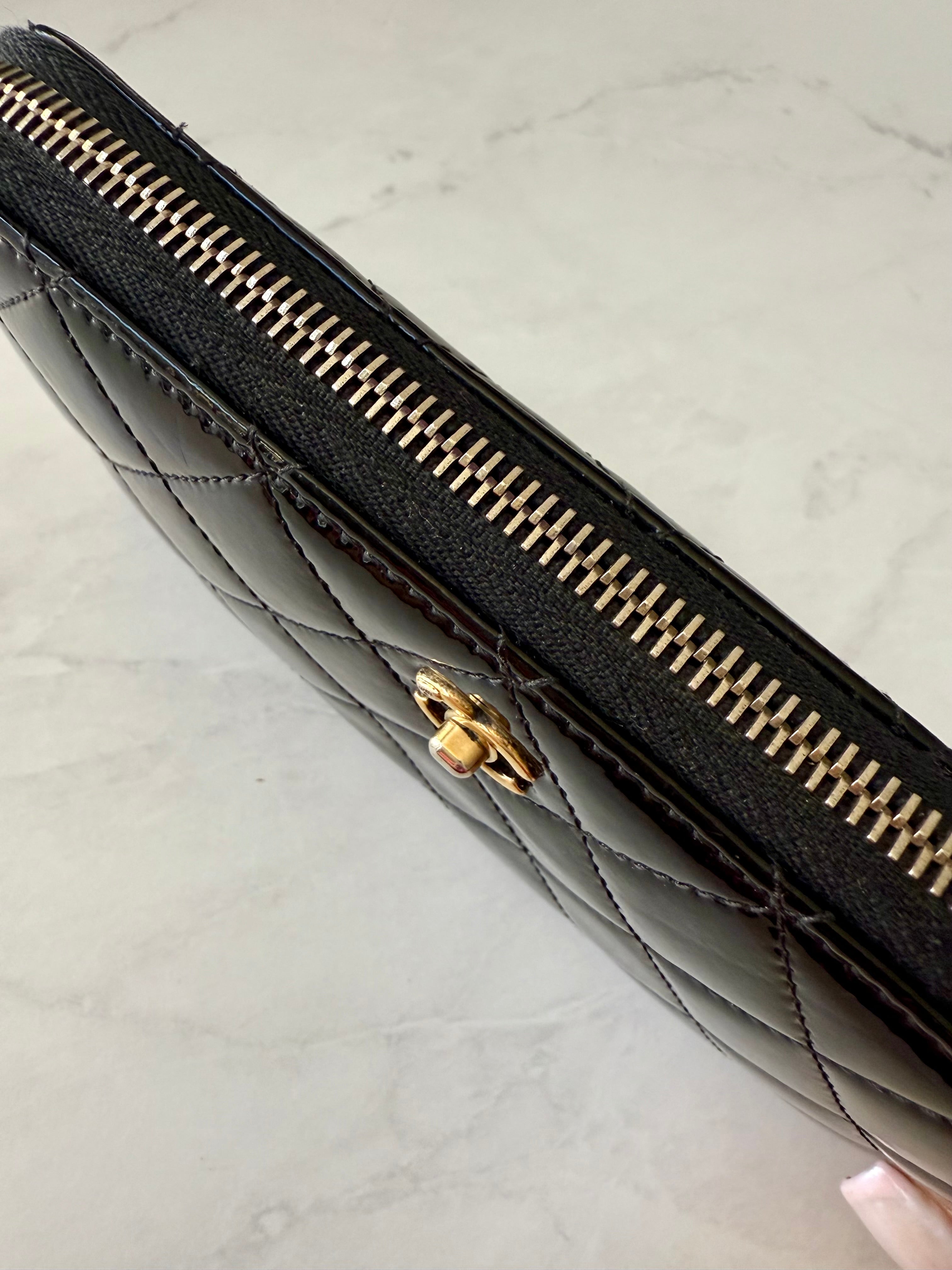 Black Chanel Patent Leather Wallet