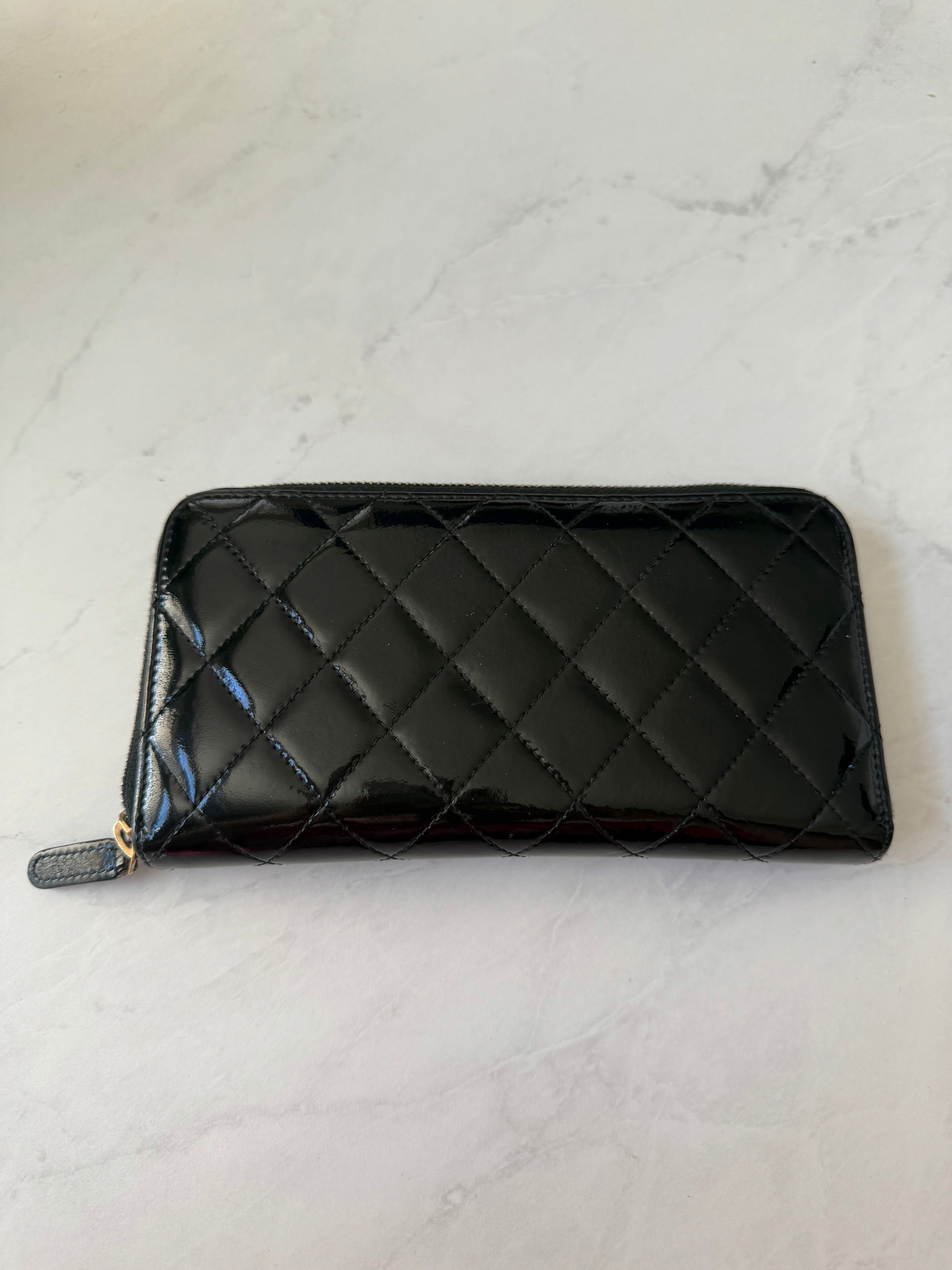 Black Chanel Patent Leather Wallet