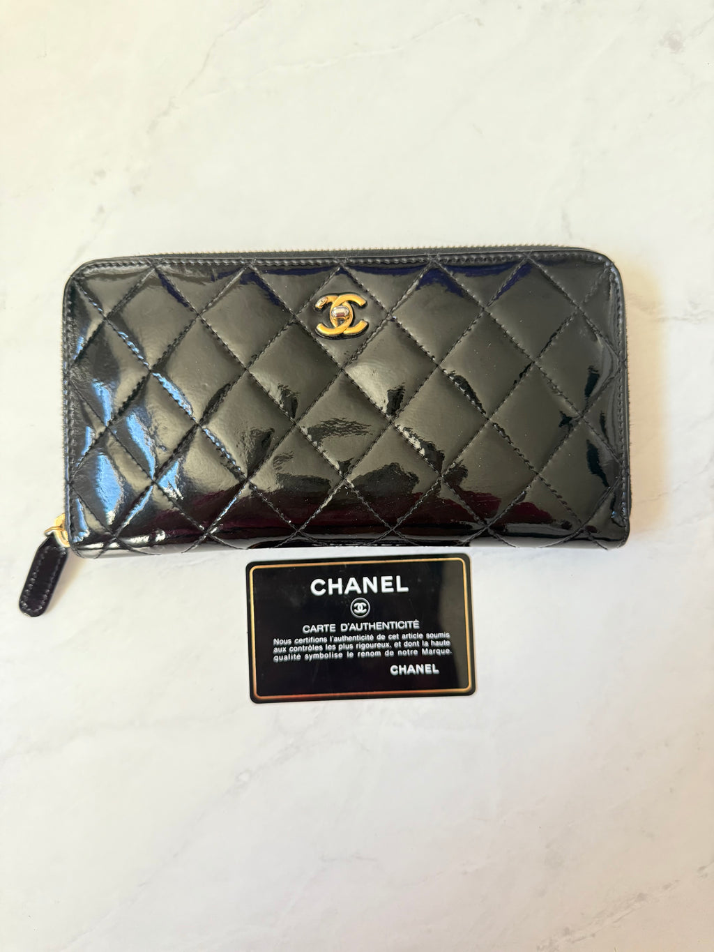 Black Chanel Patent Leather Wallet