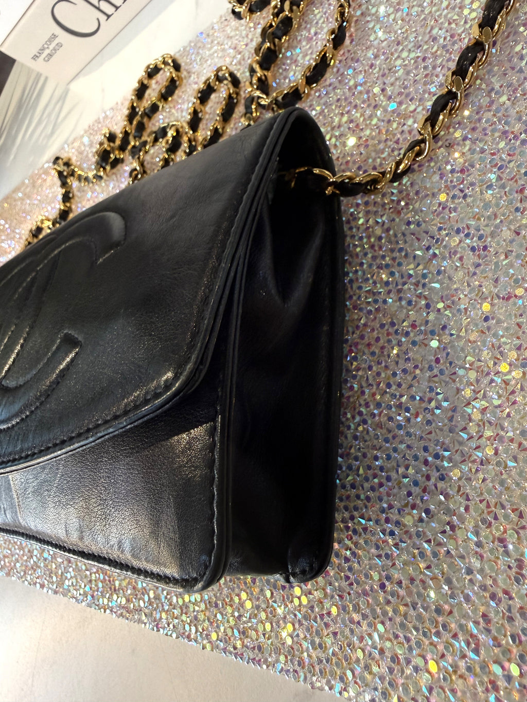 Black Lambskin Chanel WOC