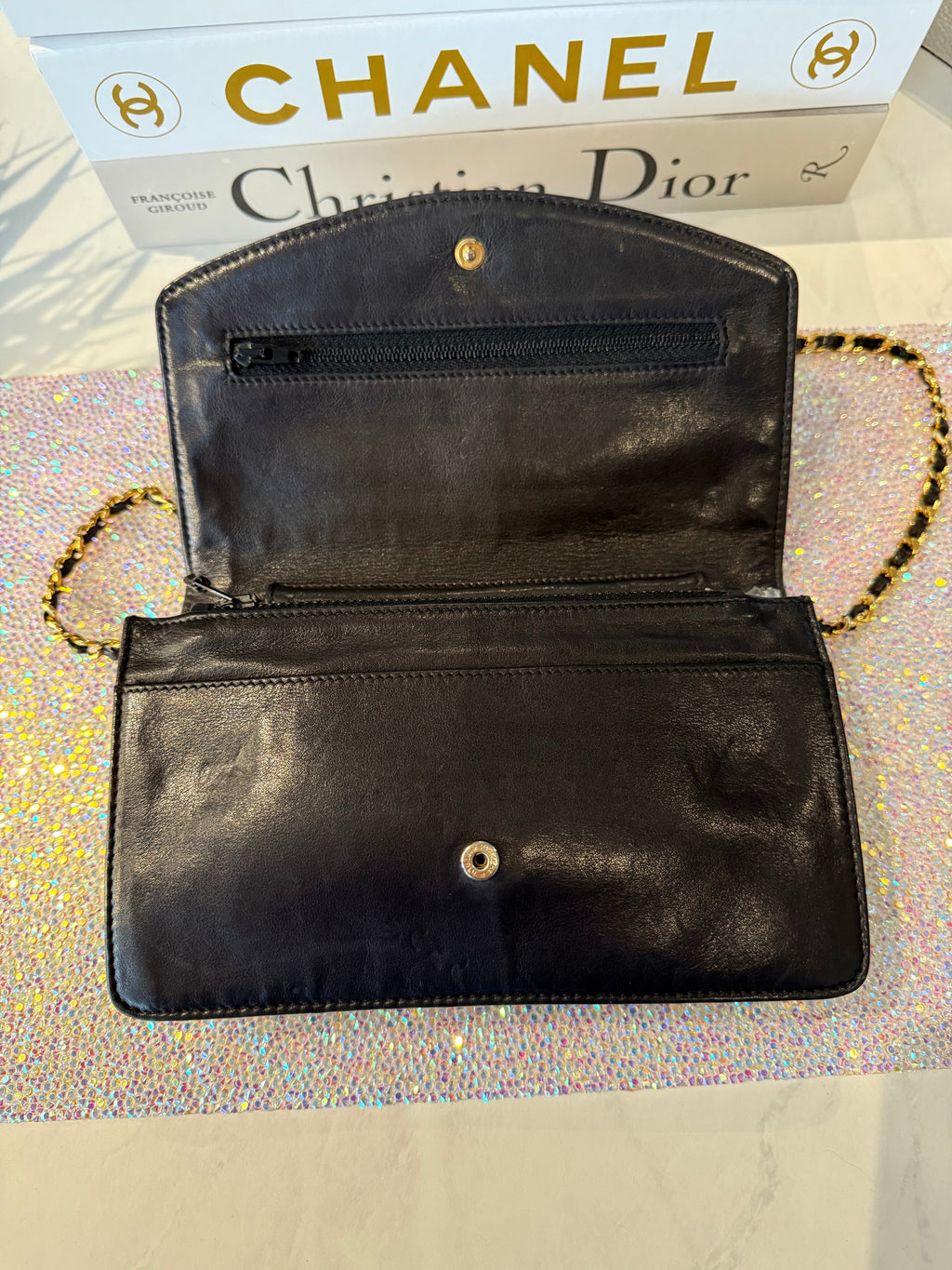 Black Lambskin Chanel WOC