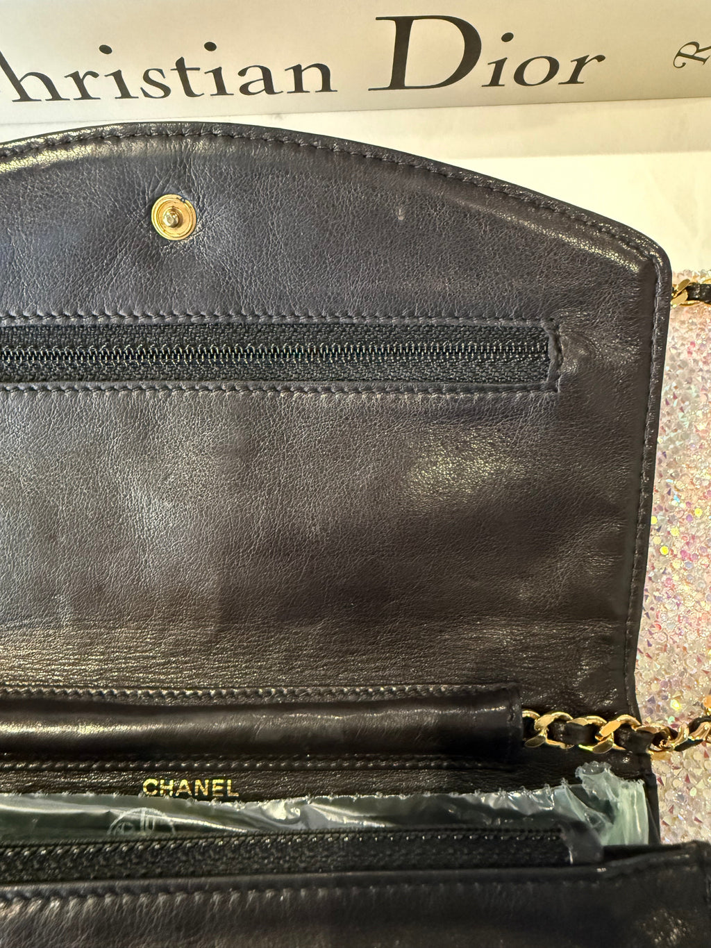 Black Lambskin Chanel WOC