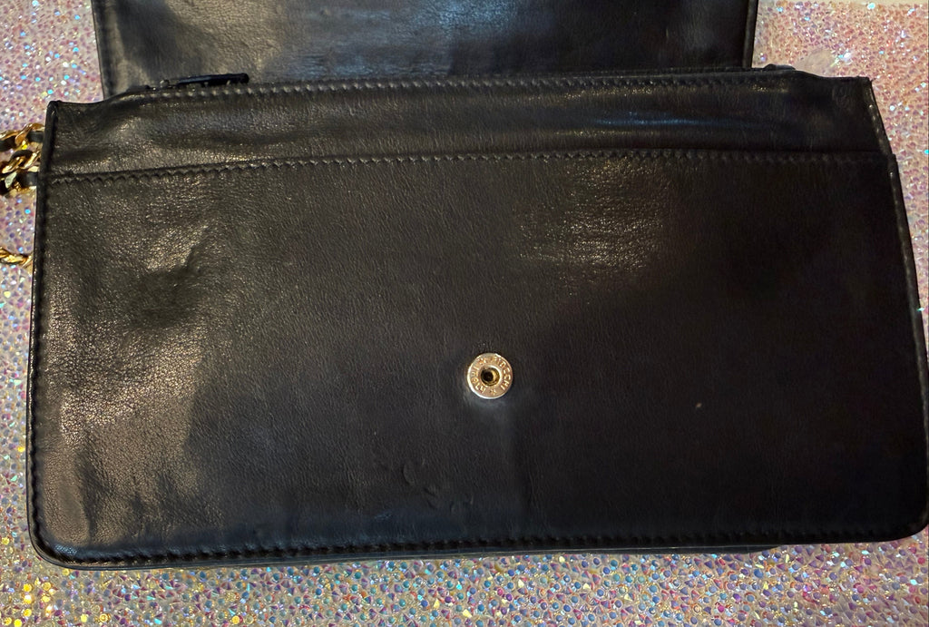 Black Lambskin Chanel WOC