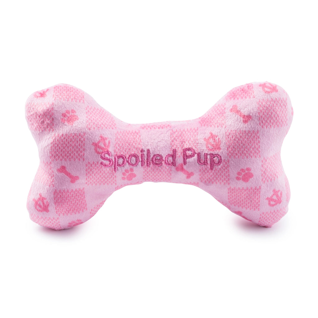Large Pink Checker Chewy Vuiton Bone