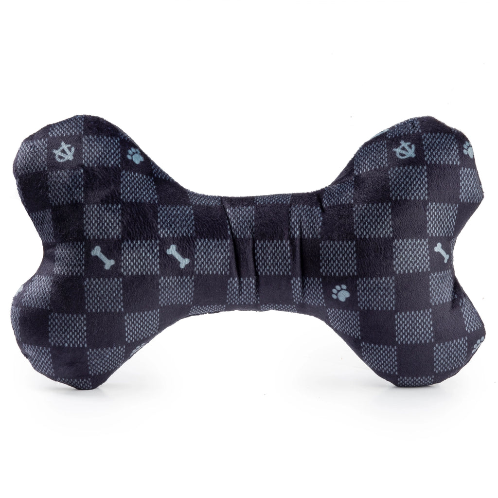 Black Checker Chewy Vuiton Bone- Large