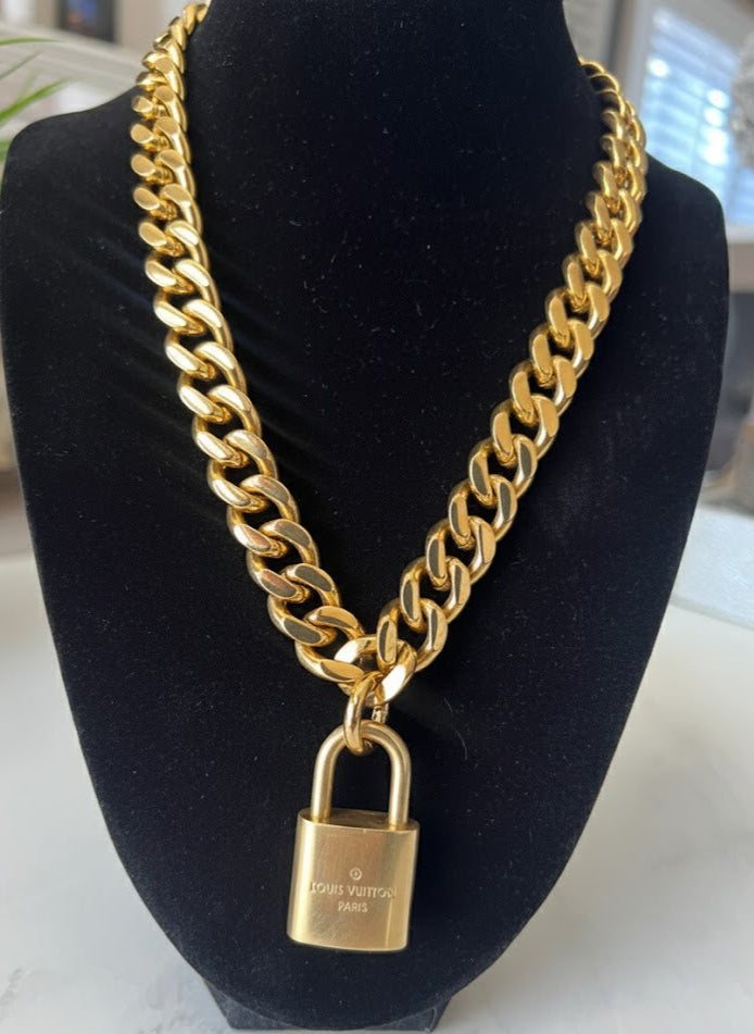 Authentic Louis Vuitton Lock Necklace